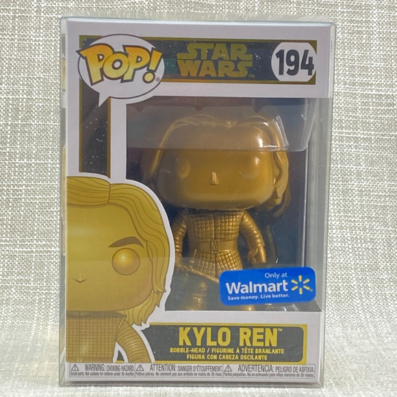 Funko POP! Disney Star Wars Kylo Ren #194 Gold Metalic Walmart Exclusive - Picture 1 of 6